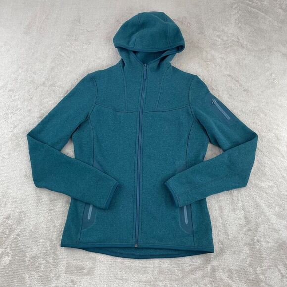 Arc'teryx Covert Hoody Jacket Women Small Marine Full Zip Trim Fit Performance - Picture 1 of 13
